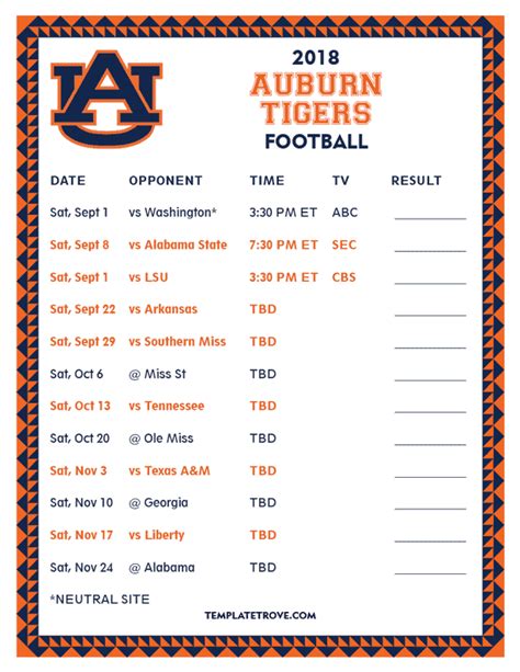 auburn football schedule 2018 radio|auburn football live on radio.